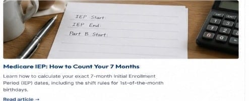 Medicare IEP: How to Count Your 7 Months
